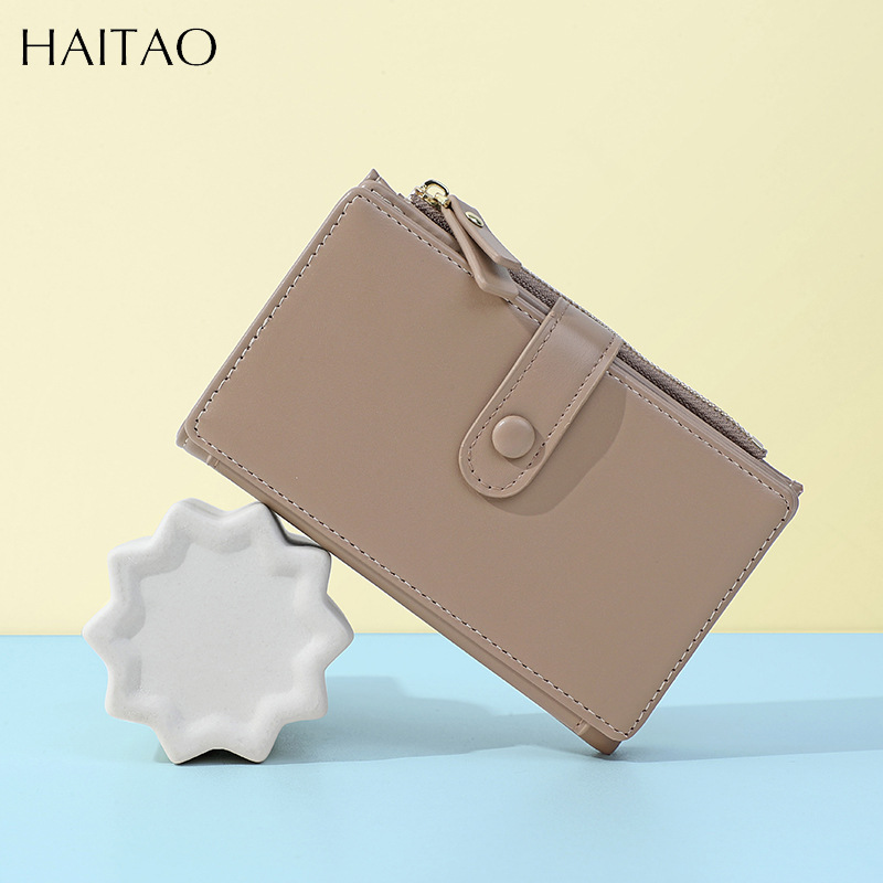 Cartera de moda transfronteriza de alta calidad corta billetera de dama simple cremallera bolsa de tarjetas de cambio multifuncional 30% descuento