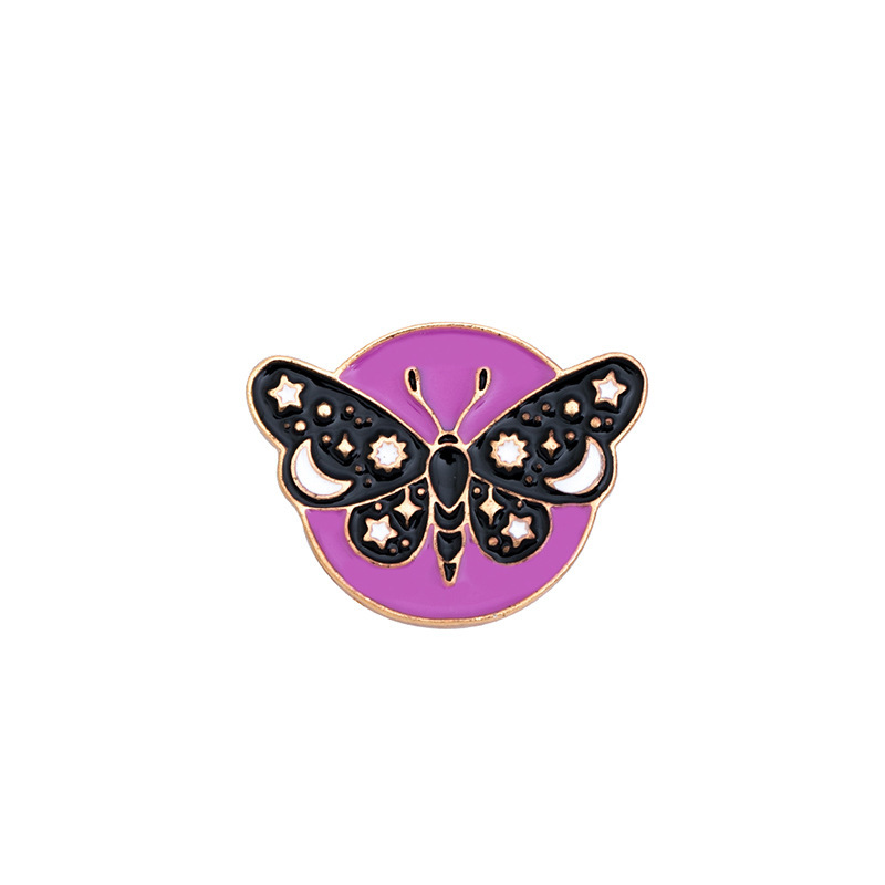 Broche/botón de mariposa con esmalte, aleación de zinc, diseño único