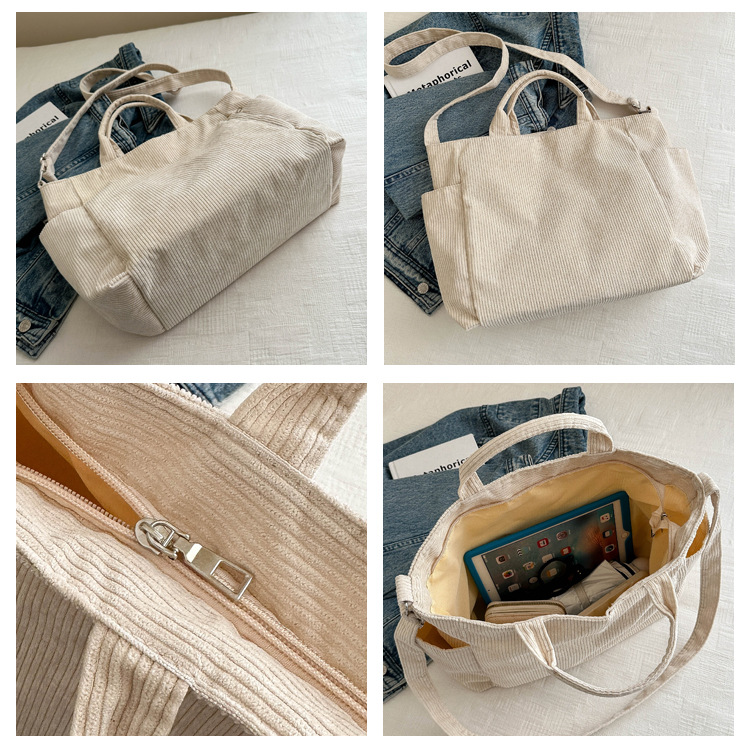 1083g Weight Synthetic Leather Lining Material Zipper Closure Type Single Shoulder Strap, Top Handle Strap Type Shoulder Bag, Handbag, Crossbody Bag Bags Type Daily Occasion corduroy Material Solid Color Pattern All Seasons Season Women's Gender Basic Style Square Shape Medium Size Women's Medium Corduroy Solid Color Basic Square Zipper Shoulder Bag Handbag Crossbody Bag 1