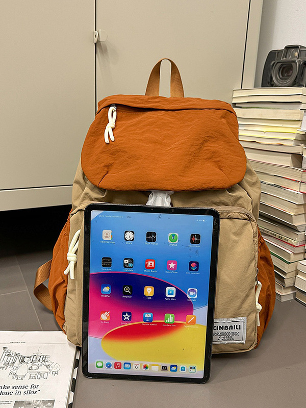 新款户外风情侣款背包登山徒步书包简约尼龙包旅行大容量双肩背包|undefined