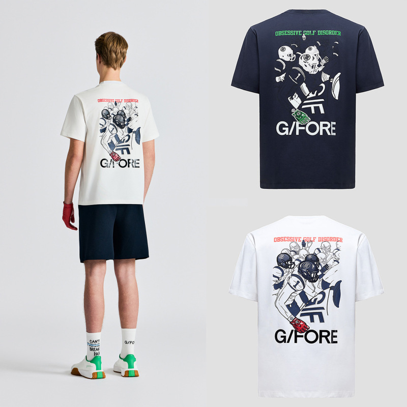 25Ss Export Golf4/G Pure Cotton Printed T-Shirt Men's and Women's Same Style Sports T-Shirt High Quality Spring and Summer Breathable Top 25Ss Export Golf4/G Pure Cotton Printed T-Shirt Men's and Women's Same Style Sports T-Shirt High Quality Spring and Summer Breathable Top
