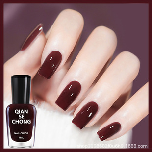 Cherries wine red nail polish tearable pull net red tasteless baking-free long-lasting waterproof quick-drying not easy to fade wholesale