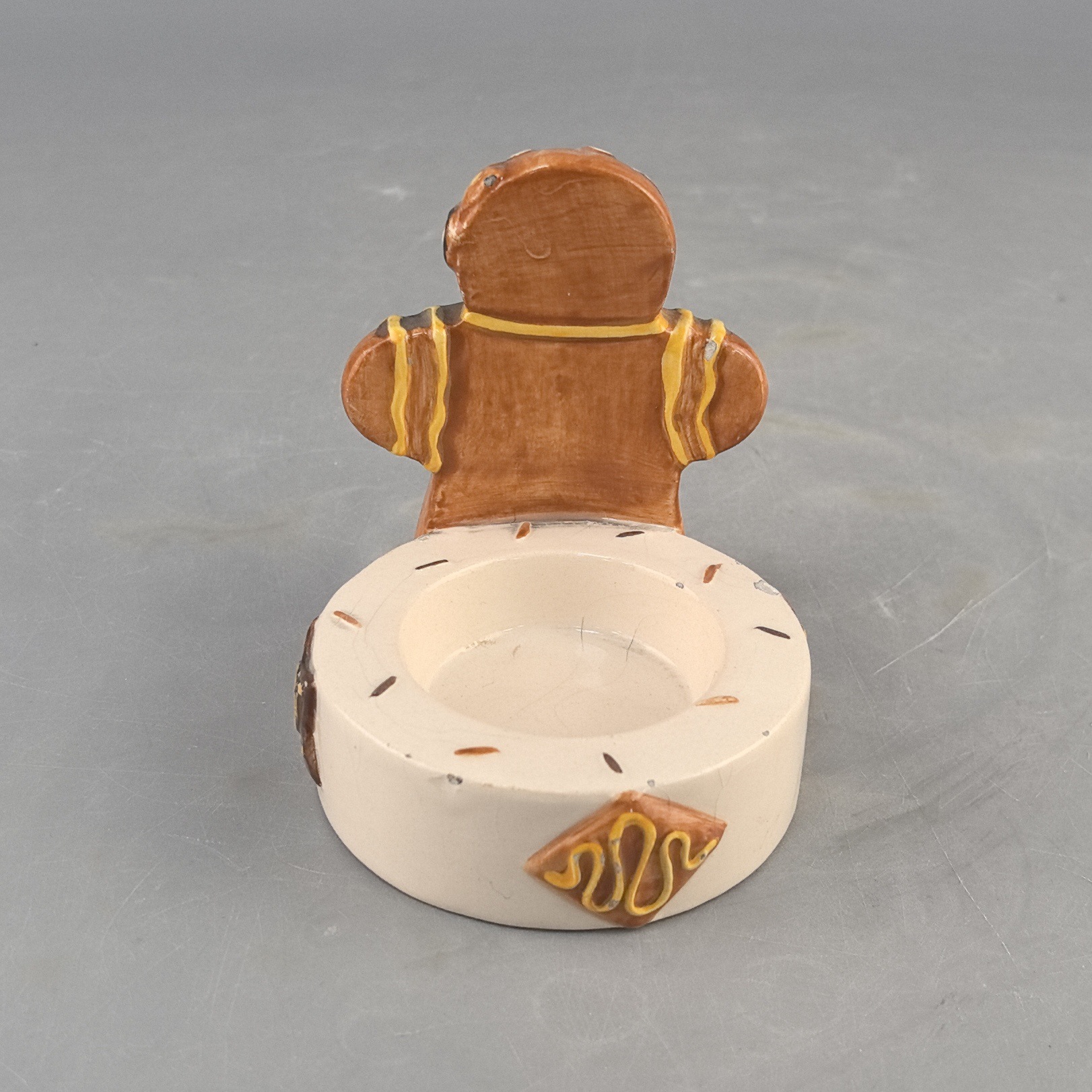 Hombre de jengibre transfronterizo Candelabro Decoración navideña Cerámica Hombre de jengibre Decoración navideña Artesanía de cerámica pintada a mano