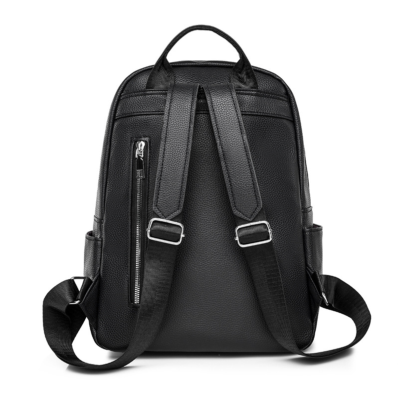 2024 nuevo casual de alta calidad de las mujeres de la PU mochila simple contraste de color urbano viaje mochila de moda