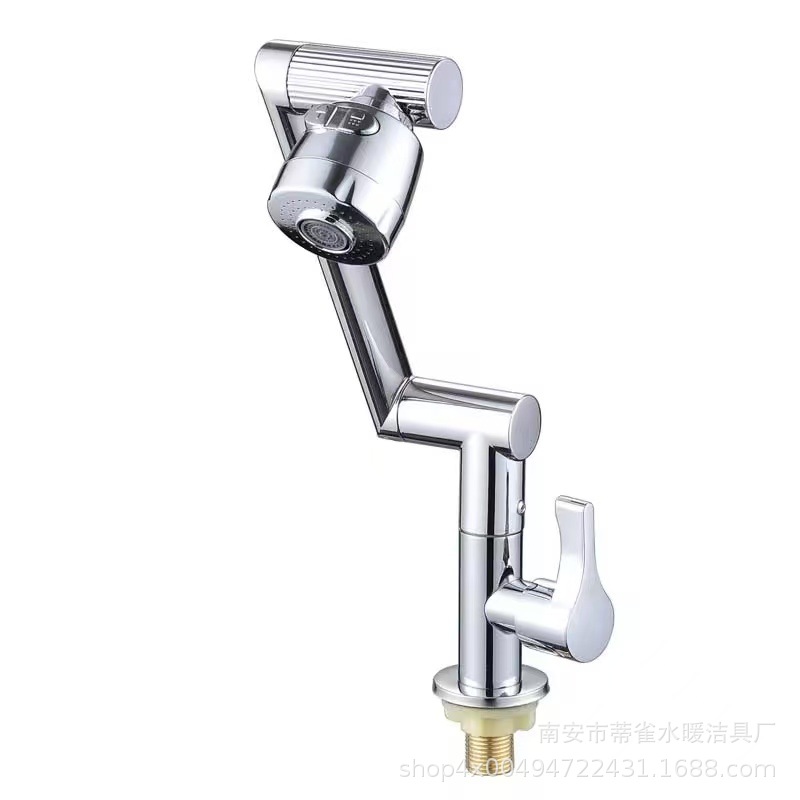Cross-Border E-Commerce Internet Celebrity Lucky Cat Single Cold Water Faucet Mechanical Arm Universal Black Single Cold Standing Faucet