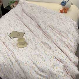 五彩波纹 全棉双层纱 单被罩