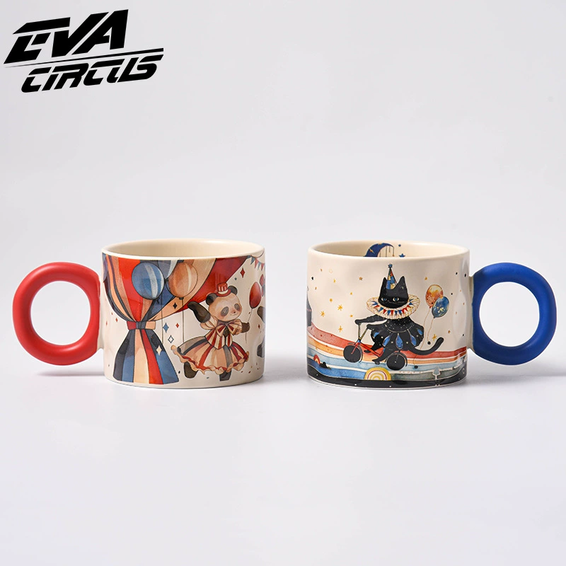 Керамическая кружка Eva Fantasy Circus с оригинальным рисунком, офисная чашка для питья, подарок на день рождения, компаньон, чашка