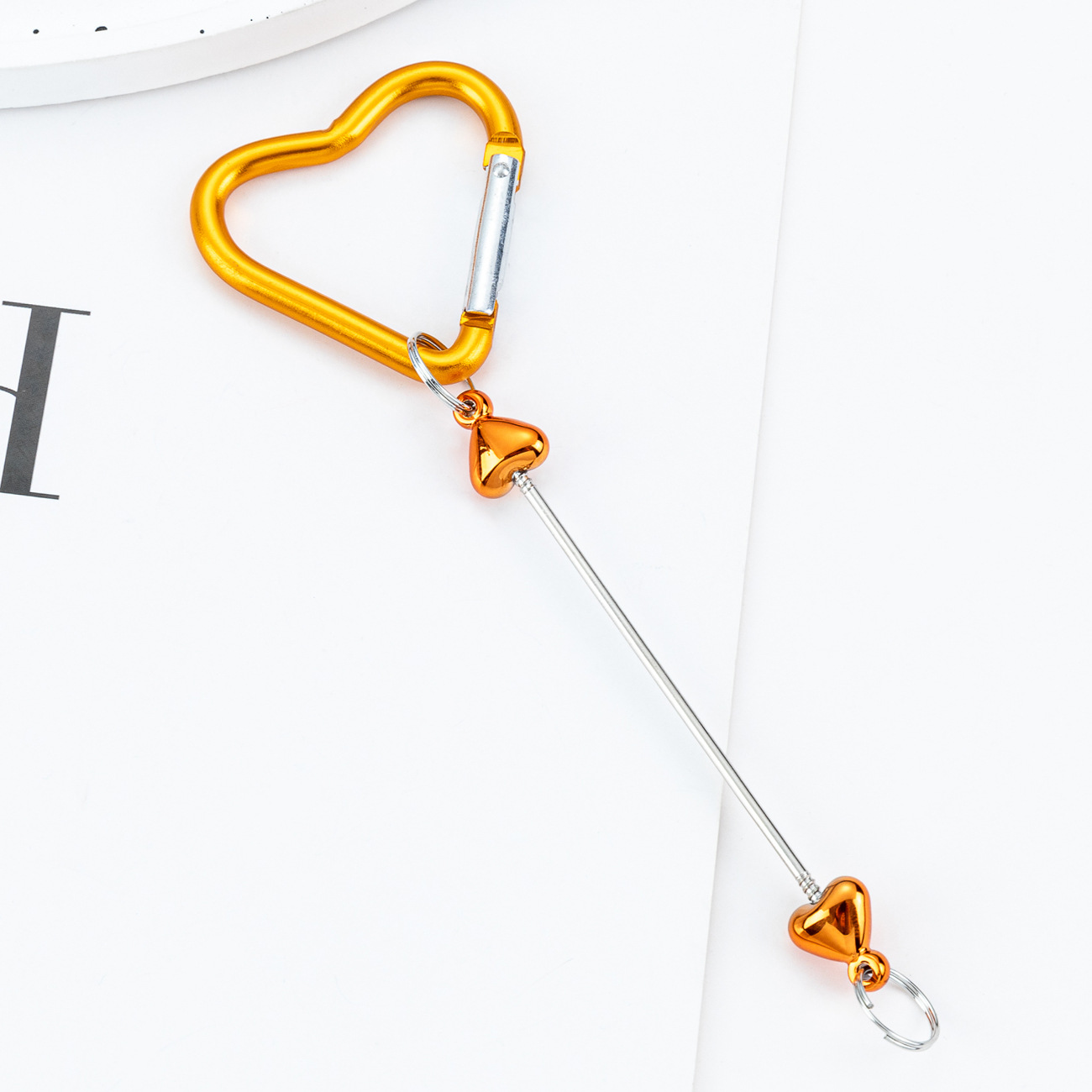 Spot bride love con cuentas mosquetón multifuncional para exteriores botella de agua mochila mosquetón gancho de metal llavero