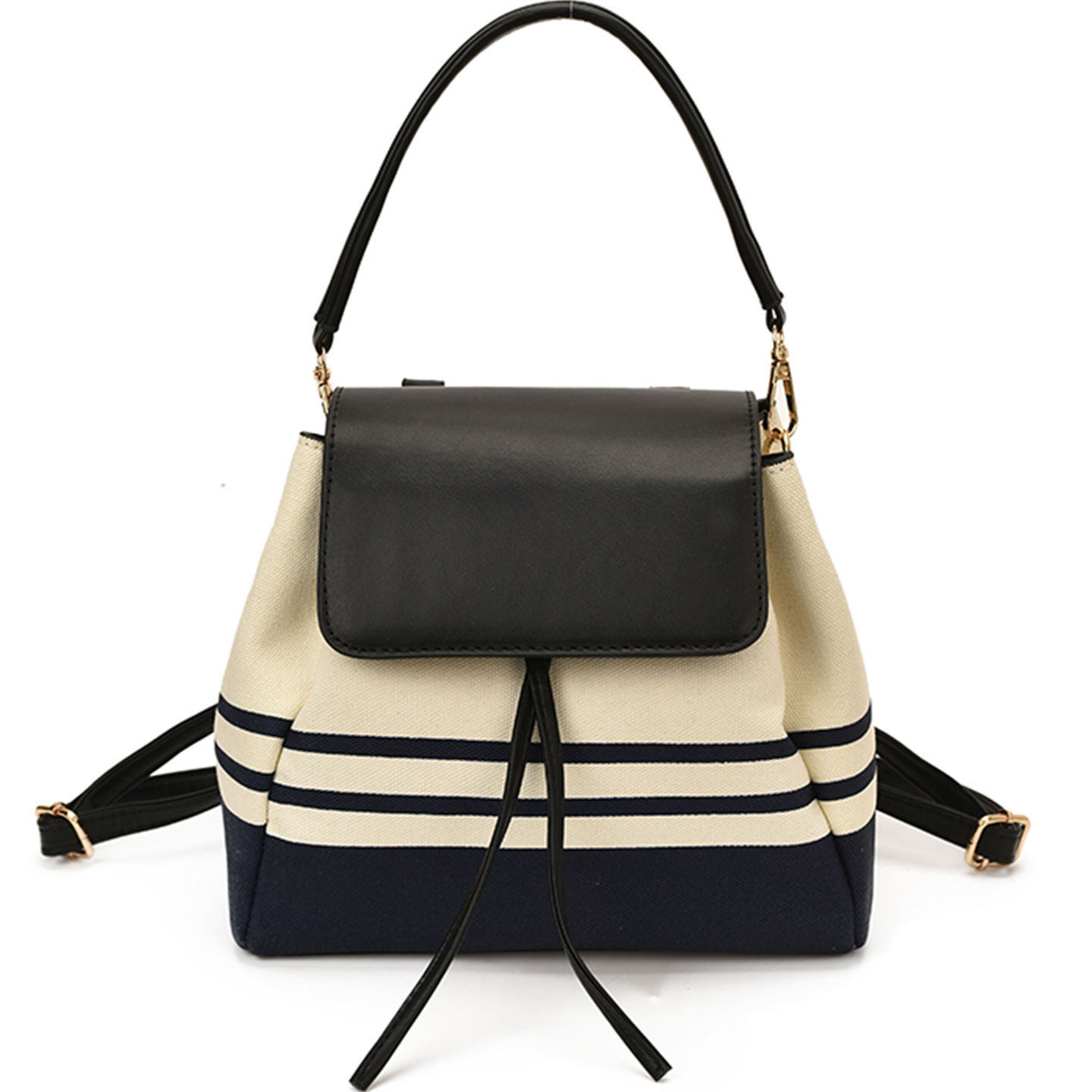 Mochila de moda coreana multifuncional de gran capacidad para mujeres rayas diarias nuevas mochilas ligeras para mujeres 2026