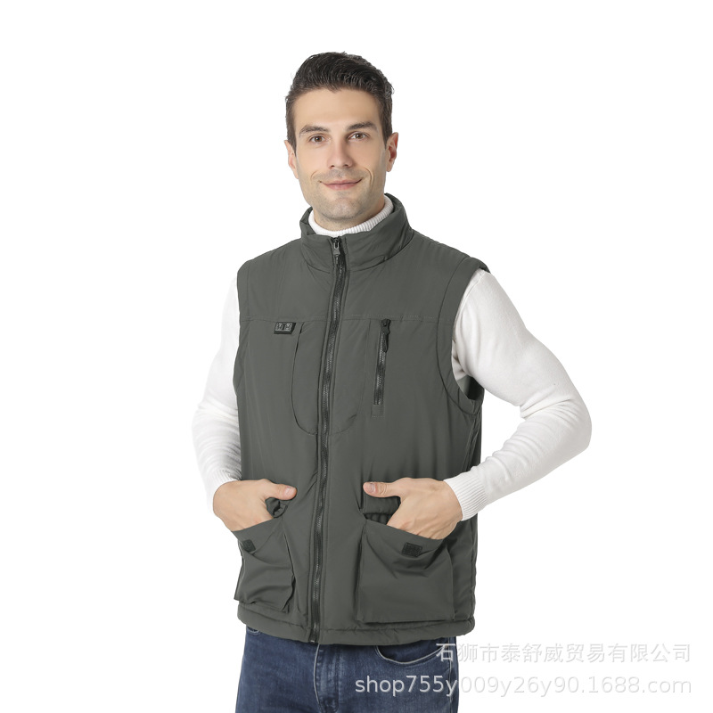 Chaleco Térmico Eléctrico Inteligente para Hombre, Chaleco Eléctrico Cálido, Elástico, Ajustado, Informal, para Trabajo