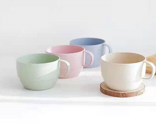 Wheat straw Cup children's Milk Cup with handle European-style coffee cup creative couple Cup household water Cup