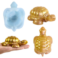 Confident and proud DIY epoxy resin mold—turtle tea accessory decoration, silicone mold for desktop displays, exclusive cross-border offering