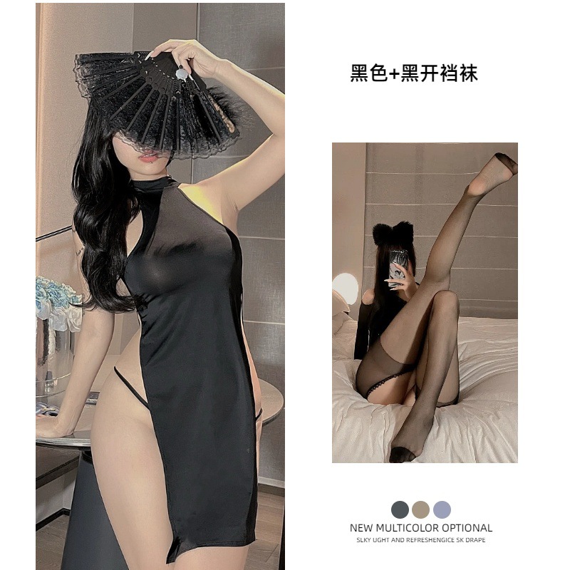 블랙 + 블랙 가랑이 없는 양말