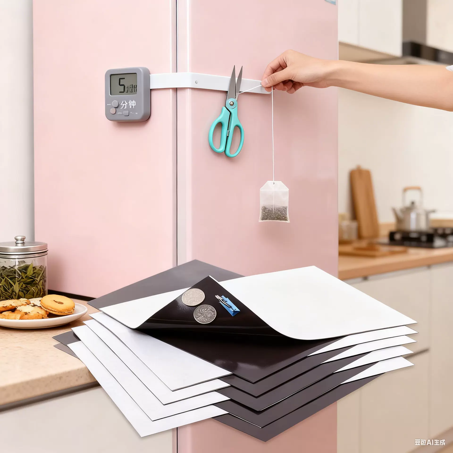 教学教具A4软磁片吸铁石磁力贴橡胶磁铁贴片黑板磁性贴带强力背胶