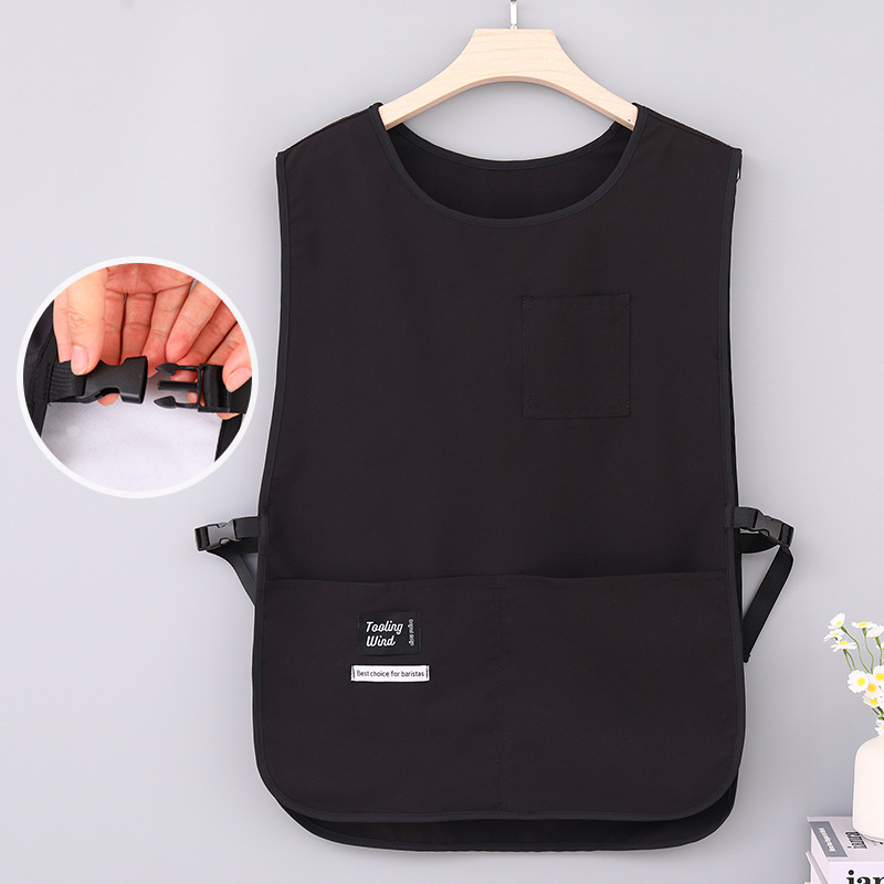 Nuevo chaleco delantal anti-pollución de aceite a prueba de agua cocina doméstica catering barista ropa de trabajo hombro delantal red roja