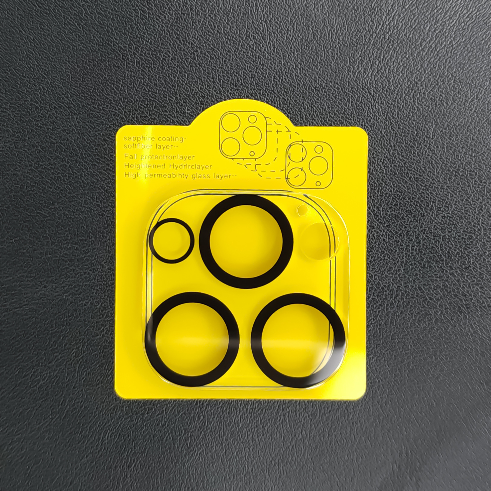 Lens film. Glass, yellow base plate