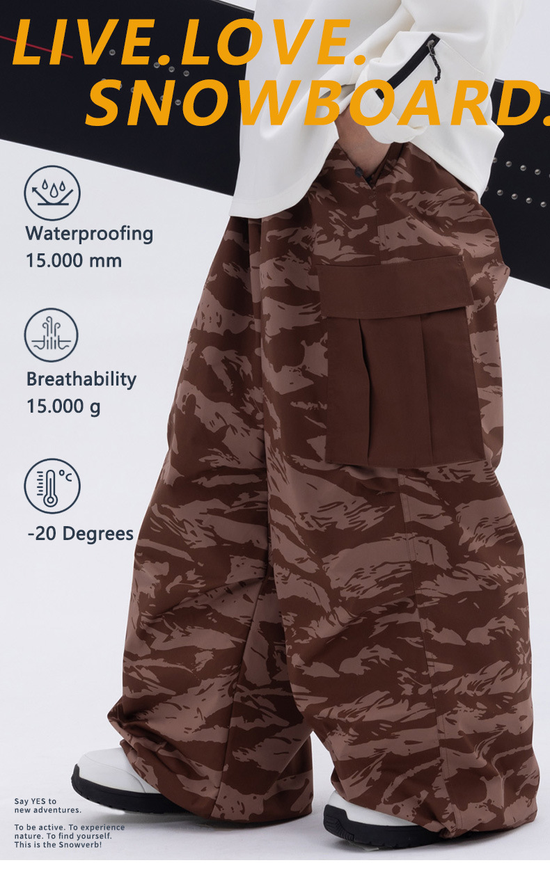 001 SNOWVERB Snowboard OVERSIZE Cross-Border Pants Women's Ski Suit Waterproof Loose Men's Outdoor_voghion.com