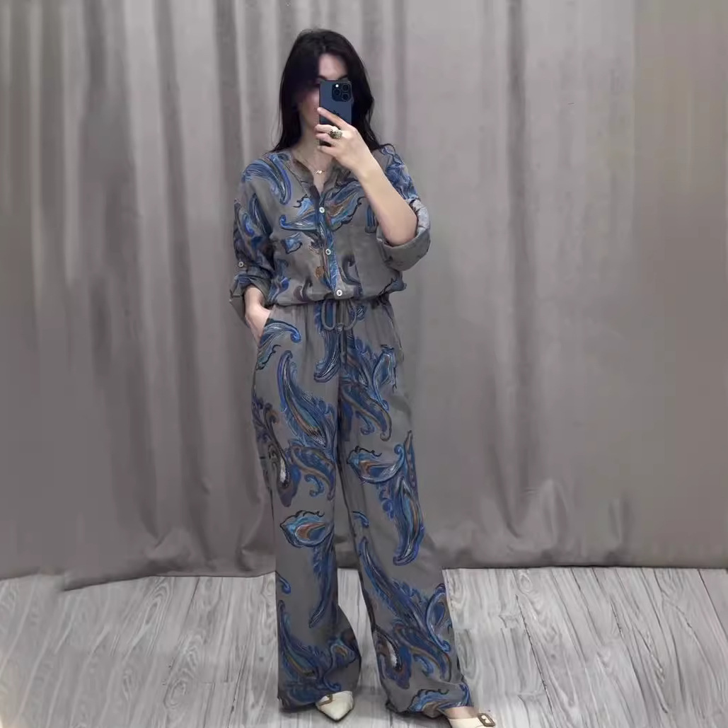 Women's Clothing 2024 new forest style women's leisure suit lazy feeling comfortable breathable daily two piece suit_voghion.com