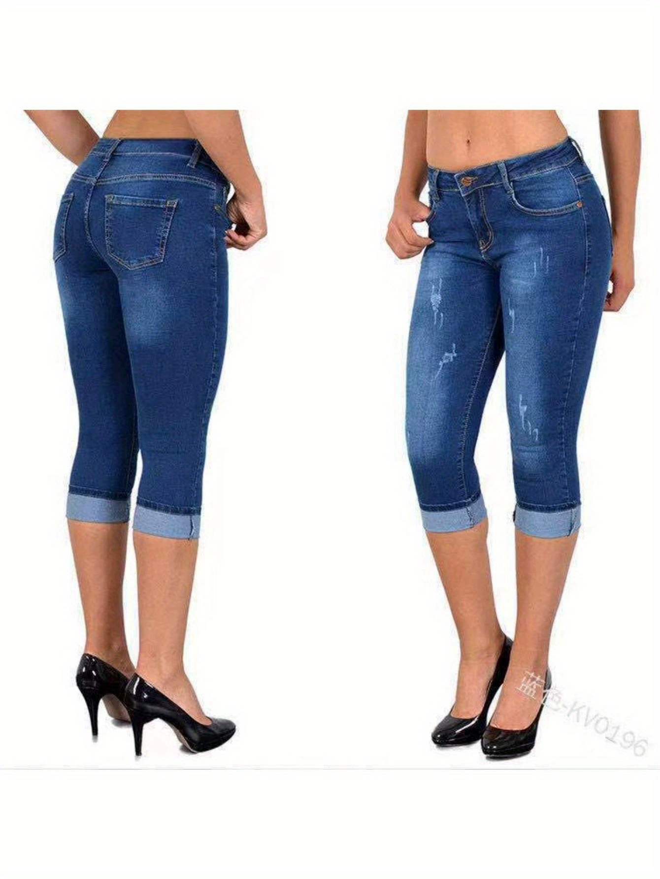 Elastic jeans, short summer belt, tight, elastic waist, style
