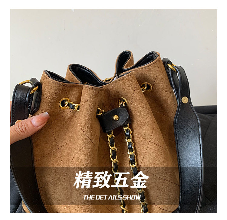 Túi xách tay nữ dáng xô cổ điển đeo vai đi làm dung tích lớn — màu cà phê, màu kaki, màu nâu, đen chi tiết 5
