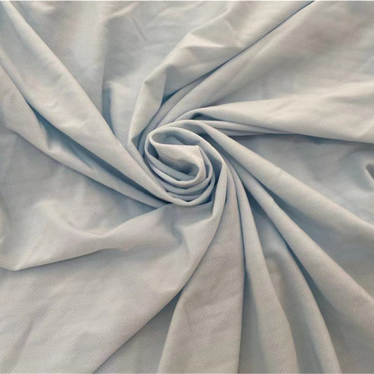 Sensación fría de seda de hielo ropa de protección solar tela de seda de hielo de malla patrón horizontal jacquard artesanía de protección solar bufanda máscara de tela de seda de hielo