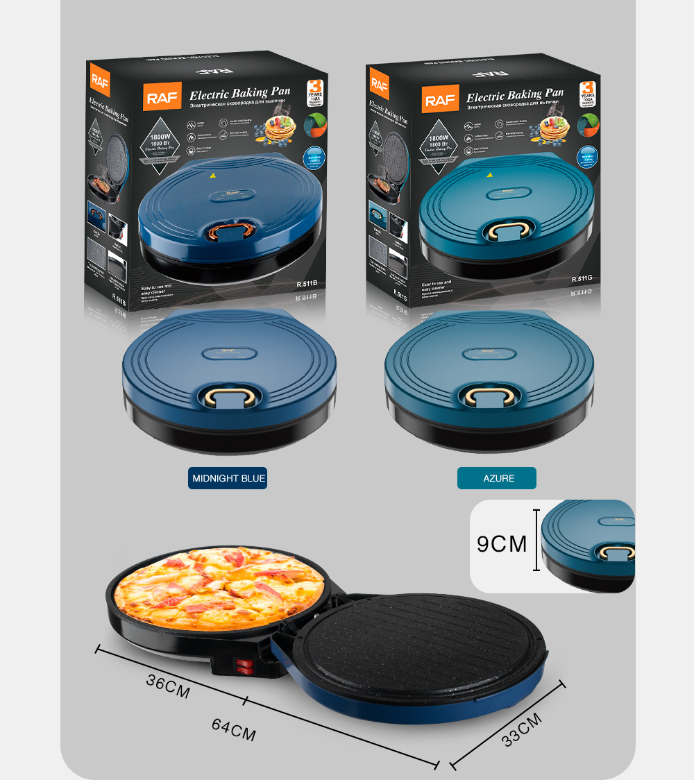 Electric Baking Pan Non-stick Double Sided Heating Pancake Maker_voghion.com