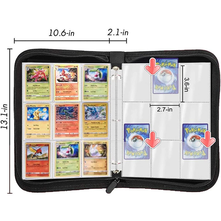 Libro de tarjetas de colección de tarjetas de comercio exterior baokemeng libro de colección de bebé Jiugongge de gran capacidad libro de tarjetas de juego de cuatro cuadrículas