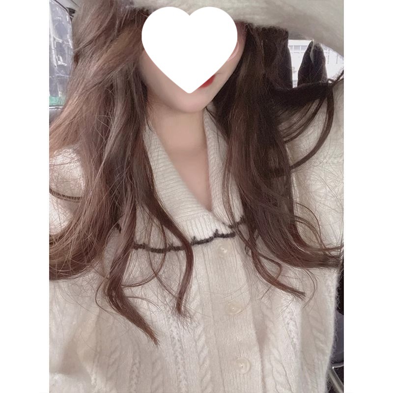 领洋气韩系毛衣外套女2025秋冬款针织开衫小众设计感短款上衣