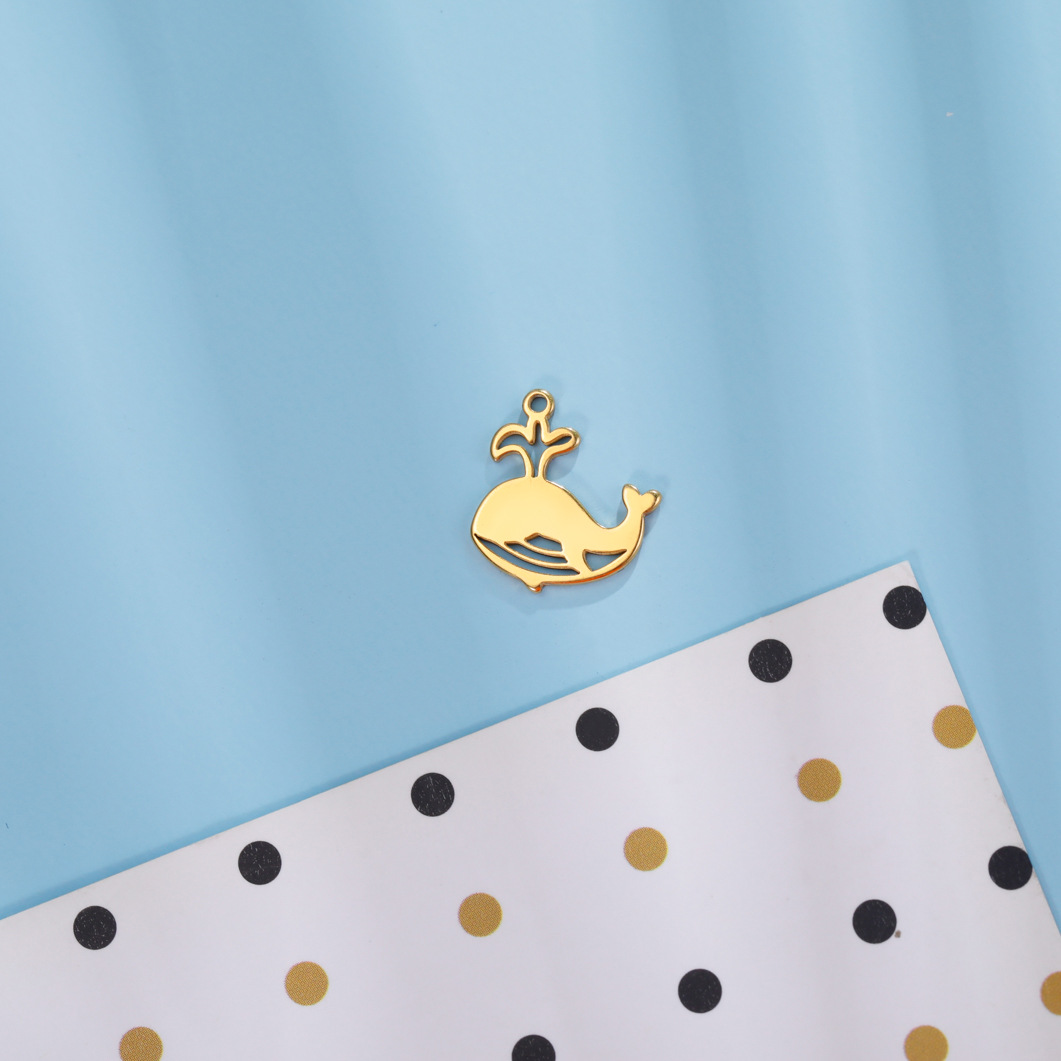 1g Weight Pendant Jewelry Making Type DIY Jewelry Accessories Classification 1 Piece Quantity 304 Stainless Steel Material Spider, Fish, Whale Pattern All Seasons Season Plating Design Simple Style Style 1 Piece 304 Stainless Steel Spider Fish Whale Pendant 12