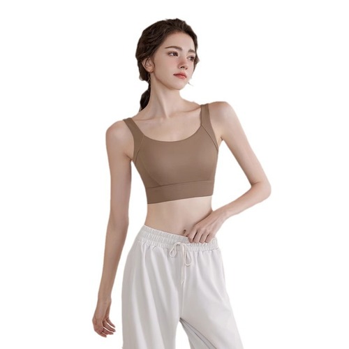 2024 New Sports Bra Women's Push Up Running Fitness Back Gym All-in-One Yoga Vest Women's Bra