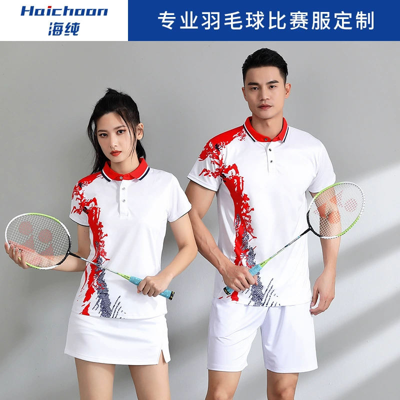 Бадминтон Спортивная футболка костюм соревновательная тренировочная одежда командная Рабочая одежда летняя беговая рубашка поло с логотипом