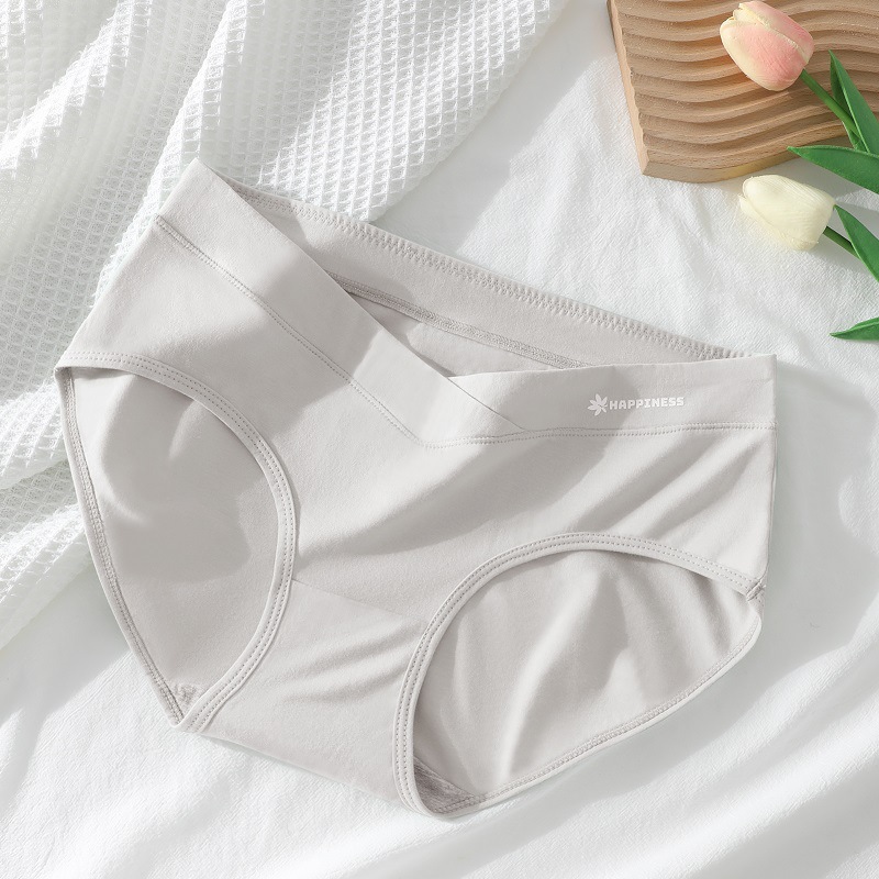 Ropa interior de maternidad de algodón transpirable de algodón antibacteriano inferior entrepierna embarazada temprano, medio y tardío posparto sin costuras más ropa interior de maternidad de tamaño
