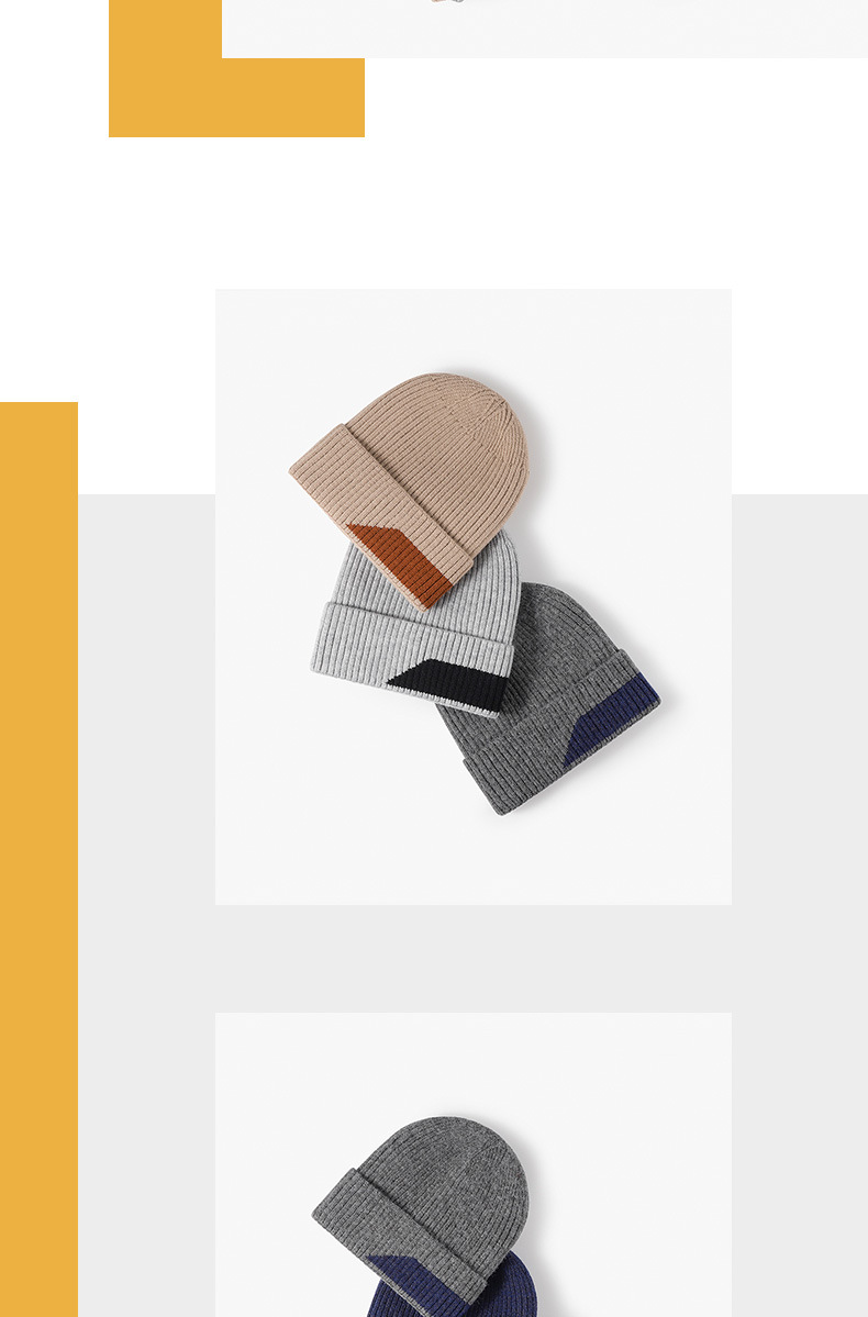 Vielseitige einfache warme Fleece-Kaltmütze modische Wollmütze Herren verdickter Ohrenschutz Strickmütze Damen_voghion.com