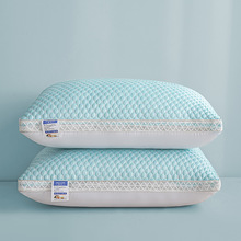 源头工厂跨境专供冰豆豆枕头枕芯针织棉枕单双人宿舍家用凉感助睡
