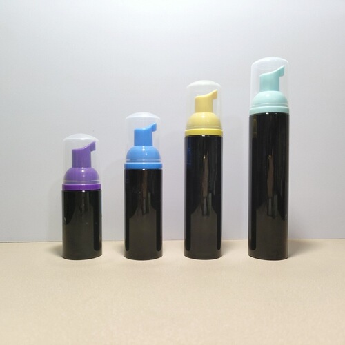 30ml60ml100ml black foam bottle hand sanitizer mousse bottle facial cleanser foaming bottle PET plastic