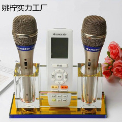 工場直販クリスタルマイクスタンドマイク有線多機能スタンド超白色ガラスマイクスタンド