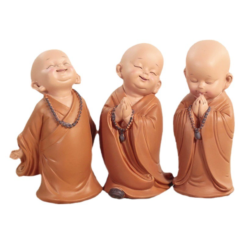 Симпатичный маленький монах автомобиль украшения внутри автомобиля украшения автомобиля автомобиль украшения автомобиля автомобиль декоративные принадлежности смолы статуи Будды