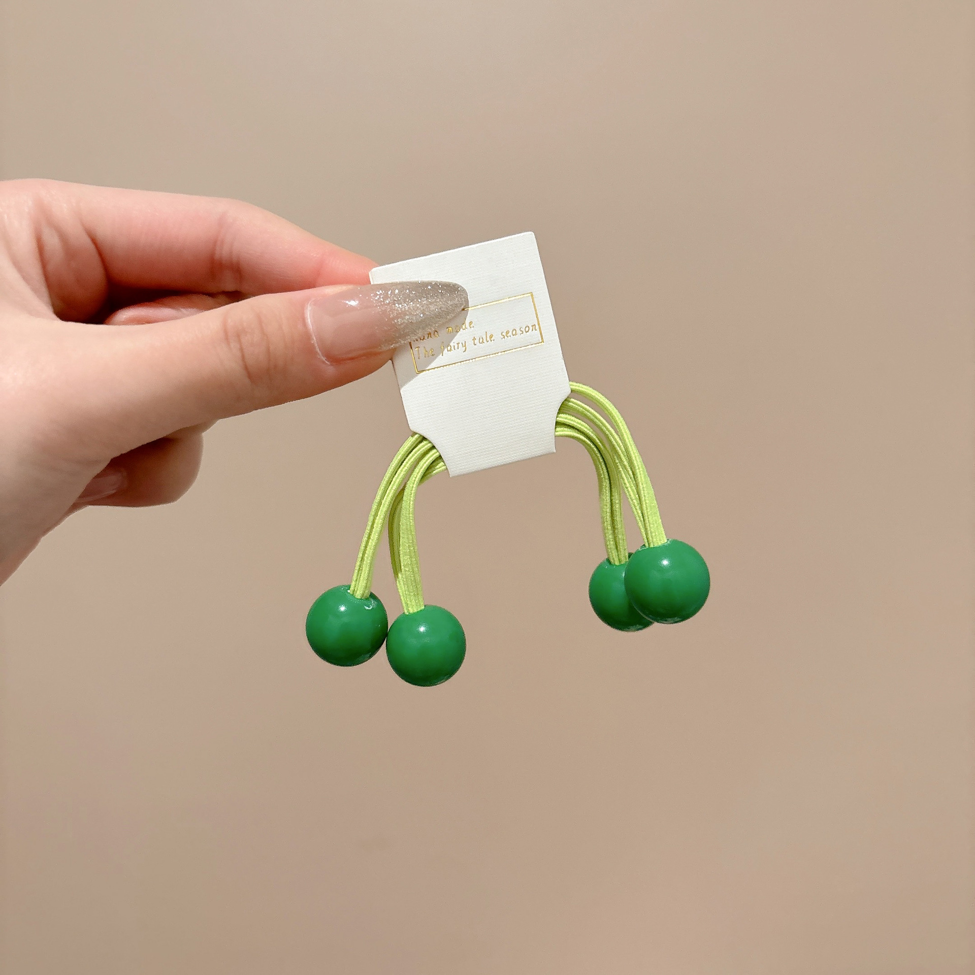 Niños color caramelo doble bola cabello de alta elasticidad correa de goma duradera para niñas anillo de cabello de cola de caballo de color cabello tocado