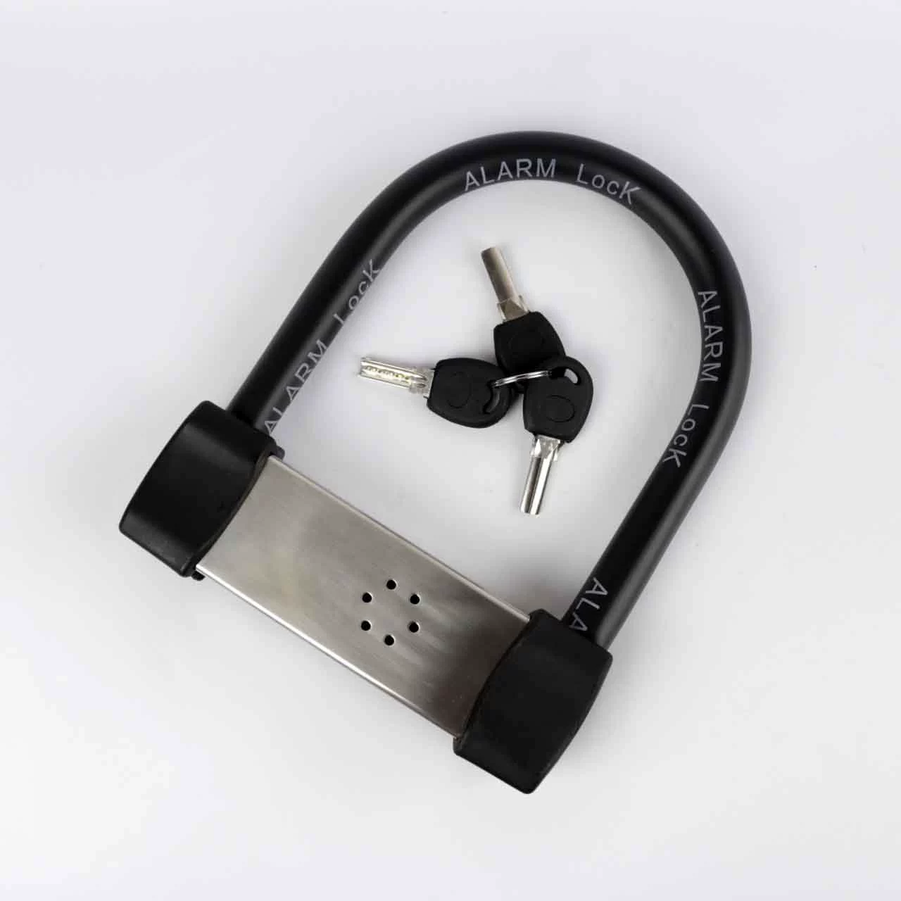 Замок-сигнализация для мотоциклов и электротранспорта Karen, U-образный дверной замок для дома, нержавеющая сталь, с ключом