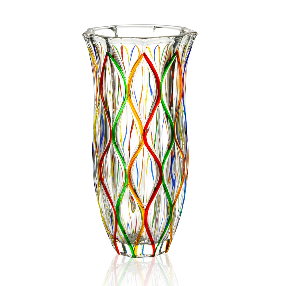 家居直播带货好物意大利同款手绘彩色花瓶水滴复古花瓶摆件高级感