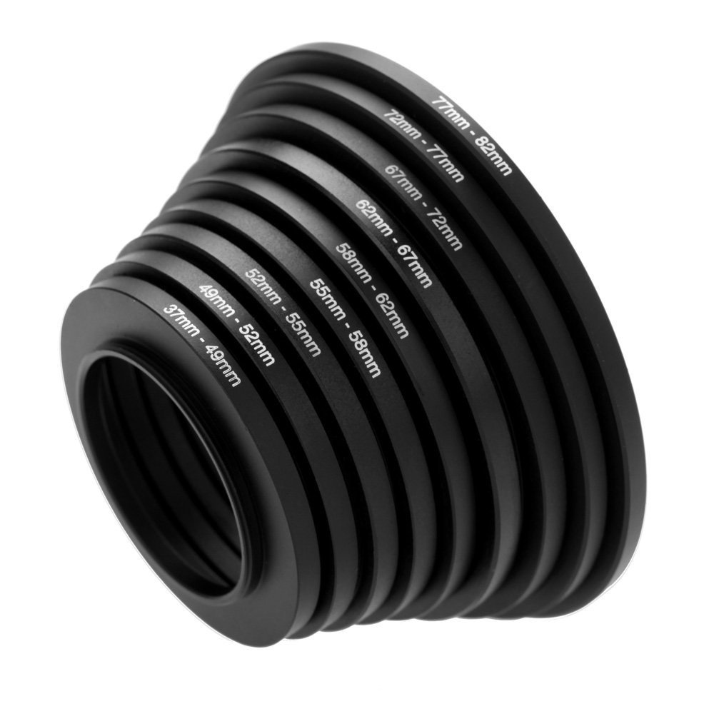 Todo-metal filtro adaptador de lente anillo pequeño giro gran giro pequeño 37-82 82-37 anillo secuencial anillo inverso