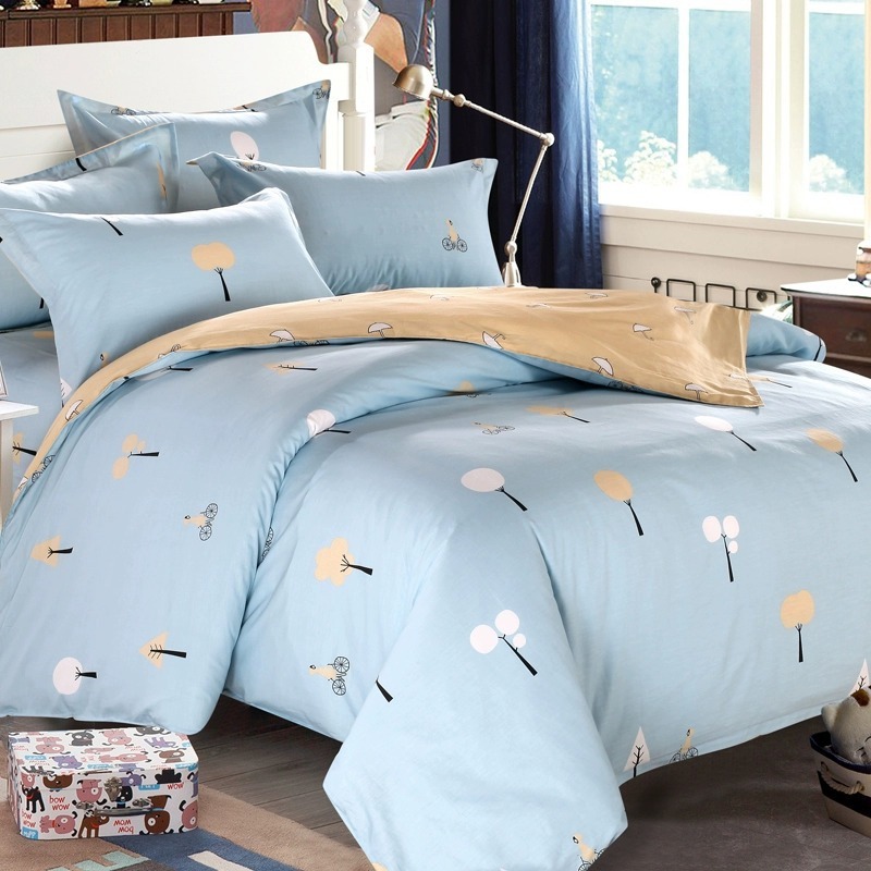 Funda de edredón gruesa de una sola pieza de algodón 100 funda de edredón de dormitorio de estudiantes 150x200x230 individual doble 1.2m niñas
