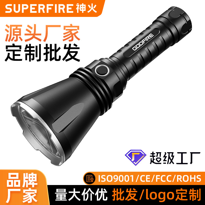 Fabricante de fuego de fuego de linterna táctica carga de luz fuerte cañón de enfoque superbrillante de largo alcance ciclismo al aire libre acampamiento doméstico portátil