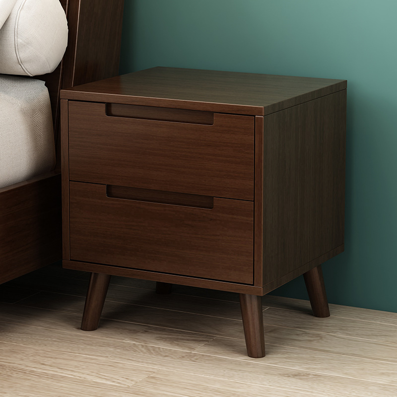 Mesita de noche nórdica de madera maciza, armario de almacenamiento moderno para dormitorio totalmente equipado, mesita de noche de estilo japonés, pequeño apartamento