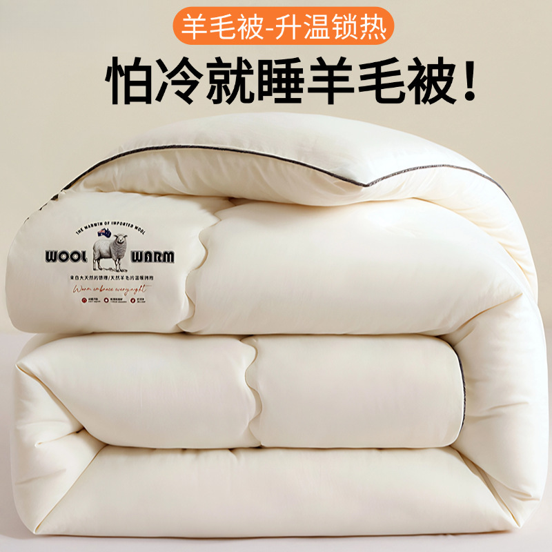 Australian Imported Wool Quilt, Winter Cotton Quilt, Thickened Warm Winter Quilt, Spring and Autumn Quilt, Air-Conditioned Single Student Quilt Core