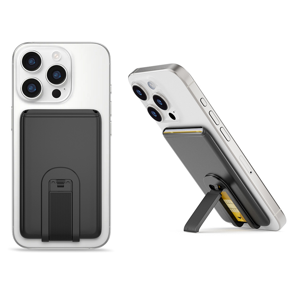 Mobile Phone Self-Adhesive Card Holder for Bus Cards and Credit Cards, Multifunctional Folding Stand, Upgraded Silicone Back-Adhesive Card Case