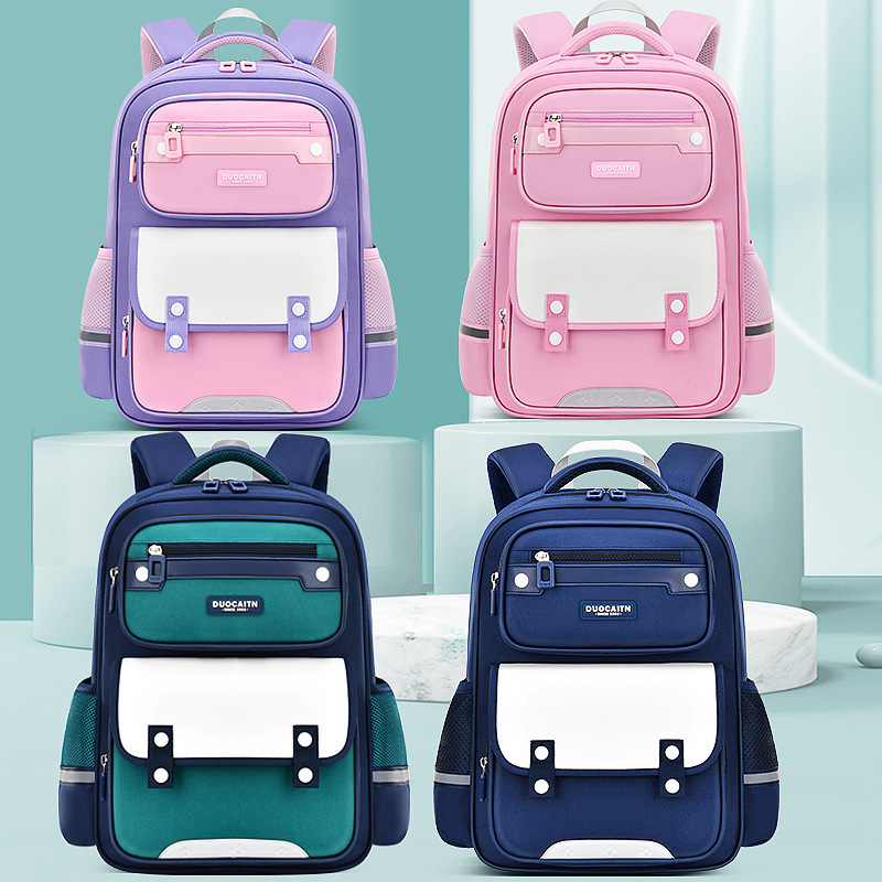 Niños transfronterizos estilo británico reducción de carga Impresión de dibujos animados de gran capacidad mochila niñas niños Escuela Primaria estudiante mochila al por mayor
