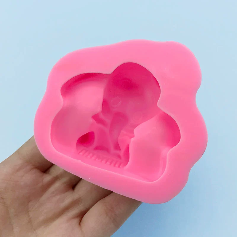 Cartoon flying elephant, silicone mold, acrylic fondant for photo sessions, handmade, ice cream