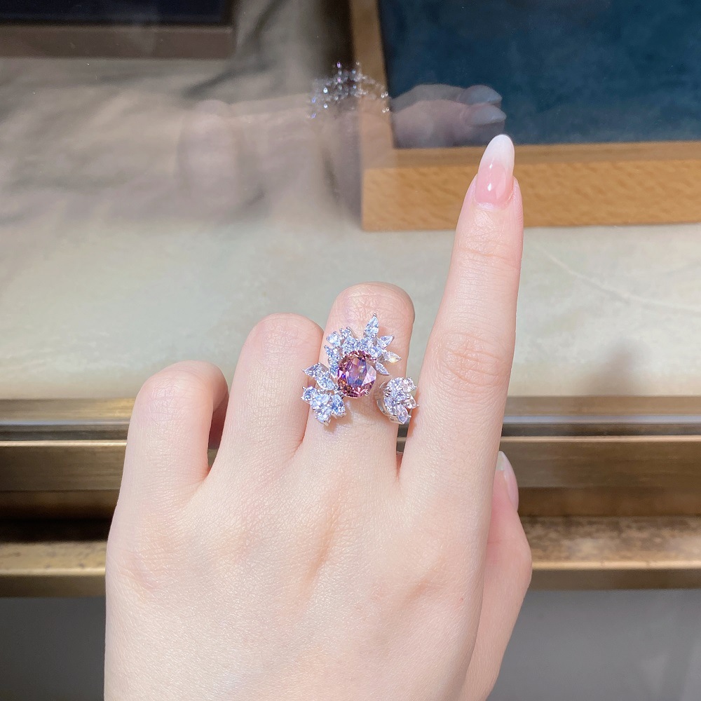 Tancise, anello da donna in argento Sterling con pietre preziose di colore rosa, per matrimonio, fidanzamento e cocktail _voghion.com