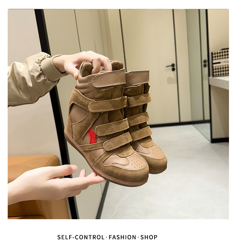 Scarpe casual alte da donna con velcro per aumento altezza_voghion.com